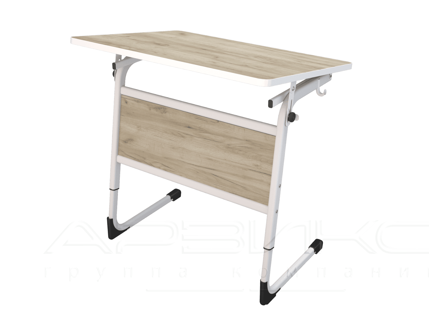 Стол ученический одноместный регулируемый с регулируемым углом наклона 3-5 гр.