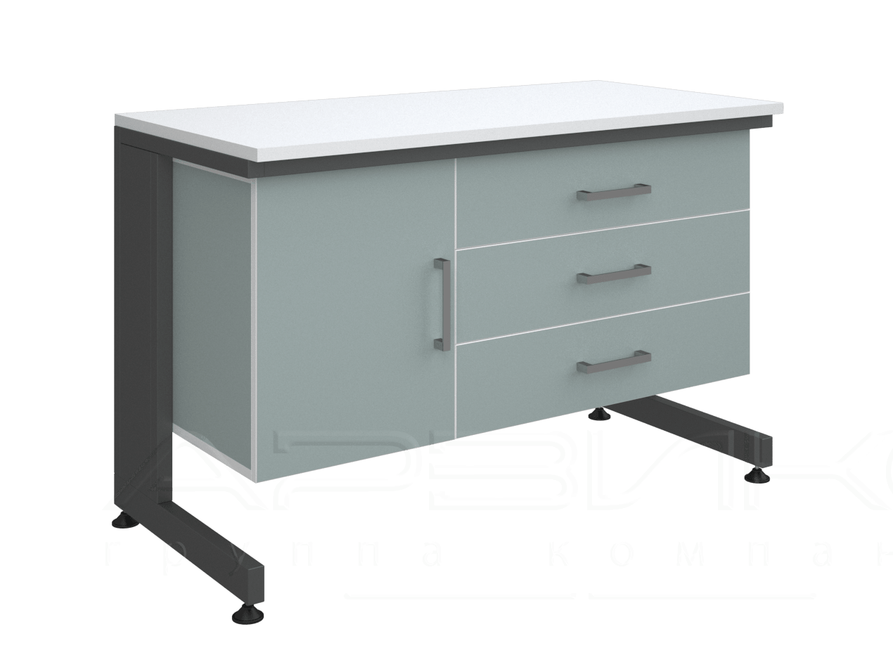стол лабораторный с тумбой ЛАБ3 1200х600х750-1_1080