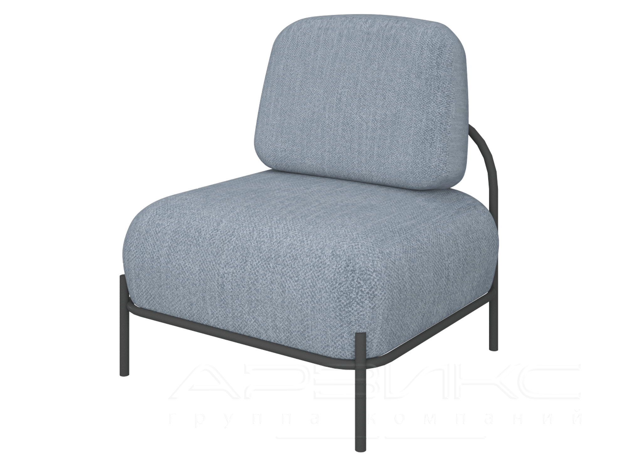 Кресло на металлокаркасе, 765х715х775 мм, Текстиль