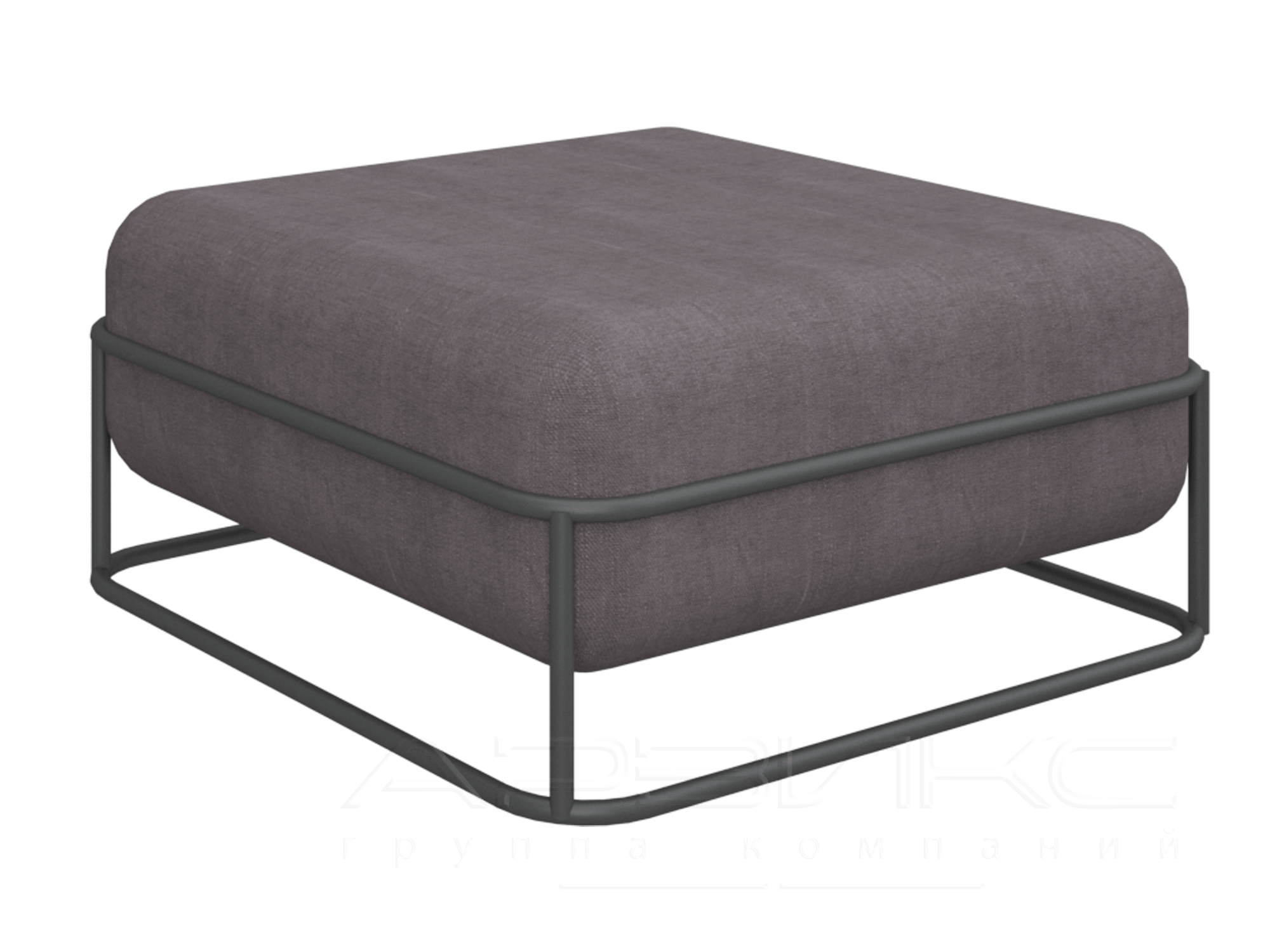 Пуф  на металлокаркасе 3, 800*800*400 мм, Экокожа