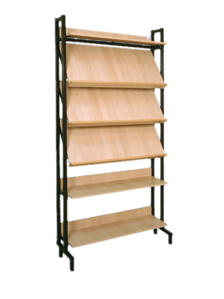 Шкаф-стеллаж комбинированный (3 наклонные и 3 горизонтальные полки)