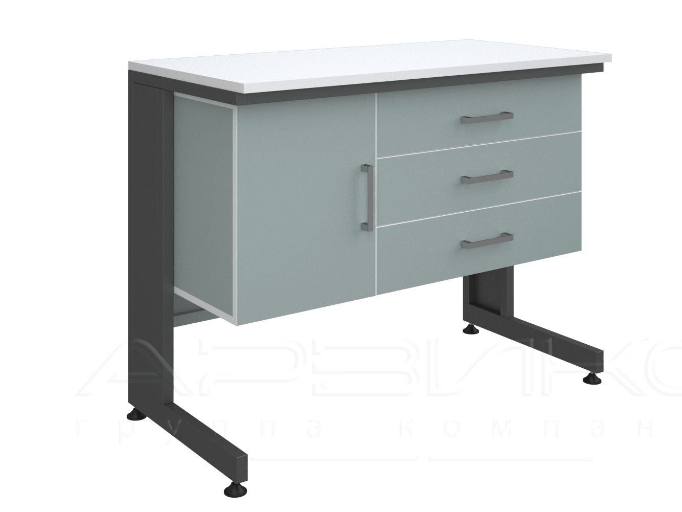 стол лабораторный с тумбой ЛАБ3 1200х600х900-1_1080