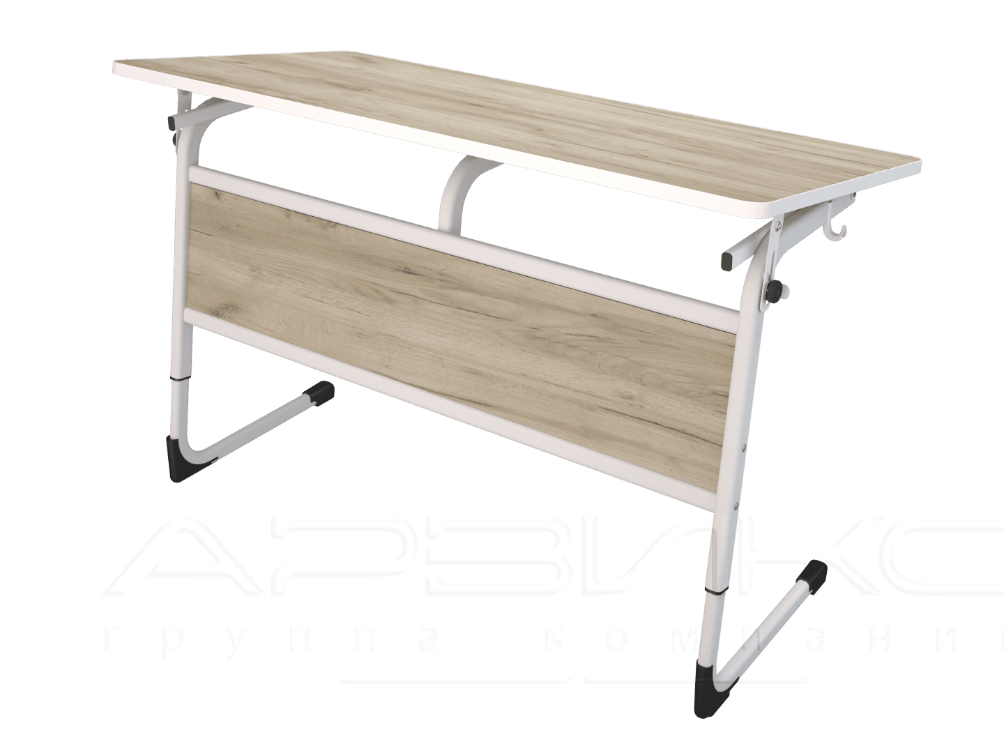 Стол ученический двухместный разборный регулируемый с литой кромкой  Ученичка, 5-7 гр 