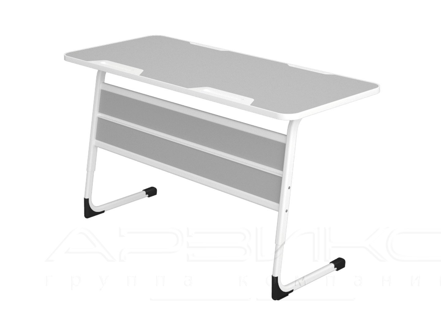 Стол ученический двухместный разборный регулируемый с литой кромкой Ученичка, 3-5 гр 
