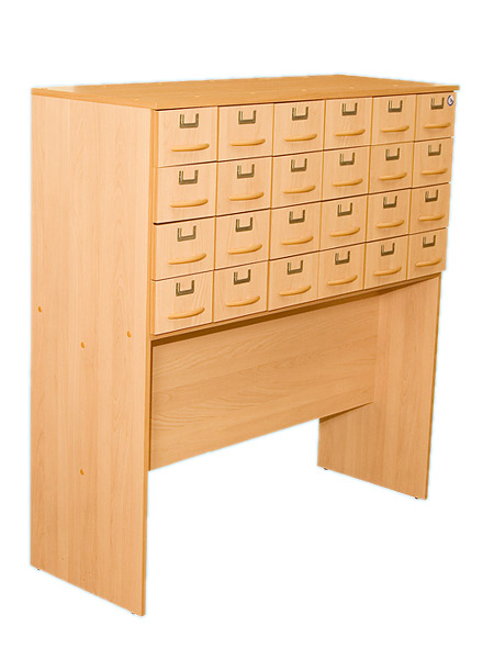 Шкаф библиотечный картотечный 24 ящика