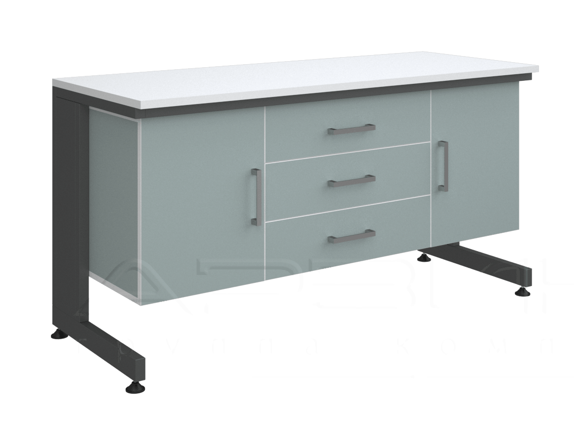 стол лабораторный с тумбой ЛАБ4 1500х600х750_1080