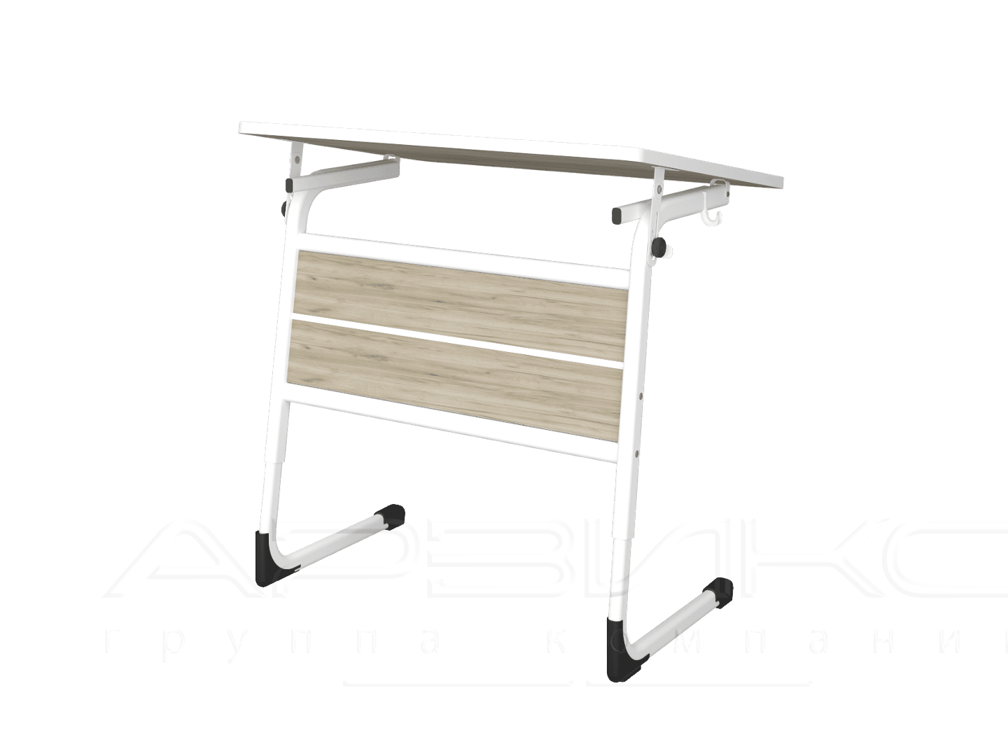Стол ученический одноместный разборный регулируемый /с регулируемым углом наклона столешницы/,5-7гр