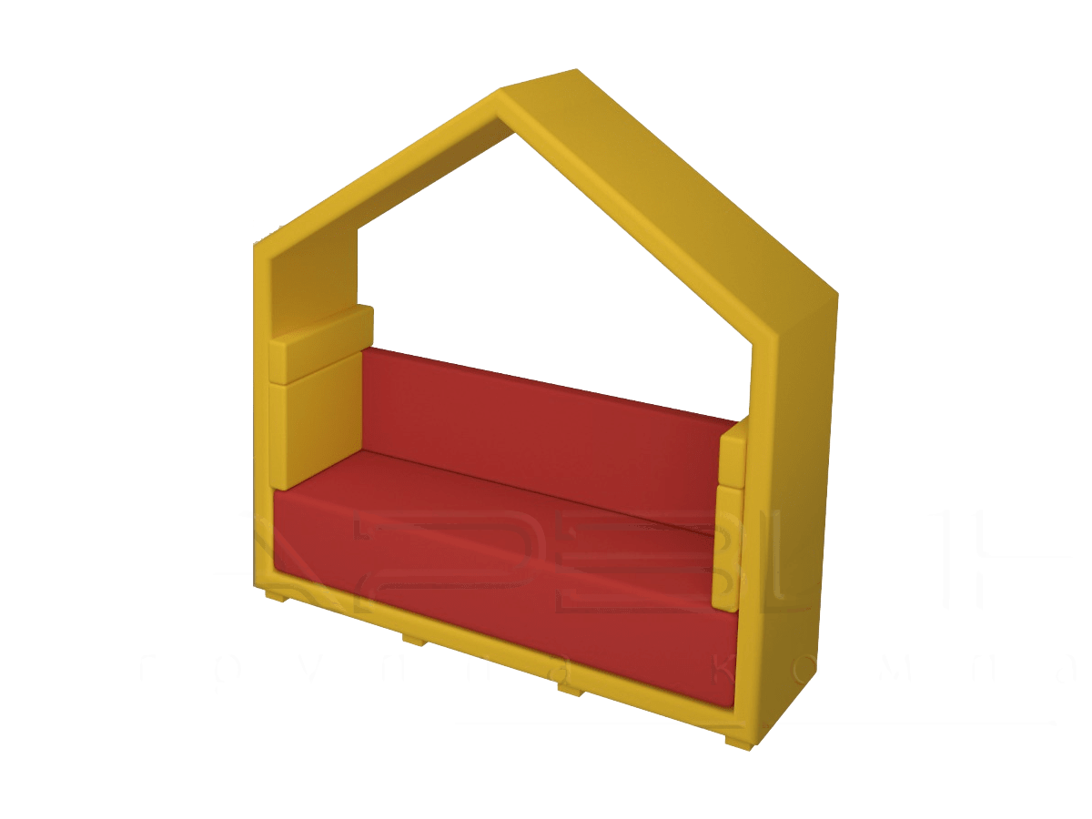 Мягкий модуль для отдыха и работы, Атриум,  2200х750х2300 мм, Экокожа