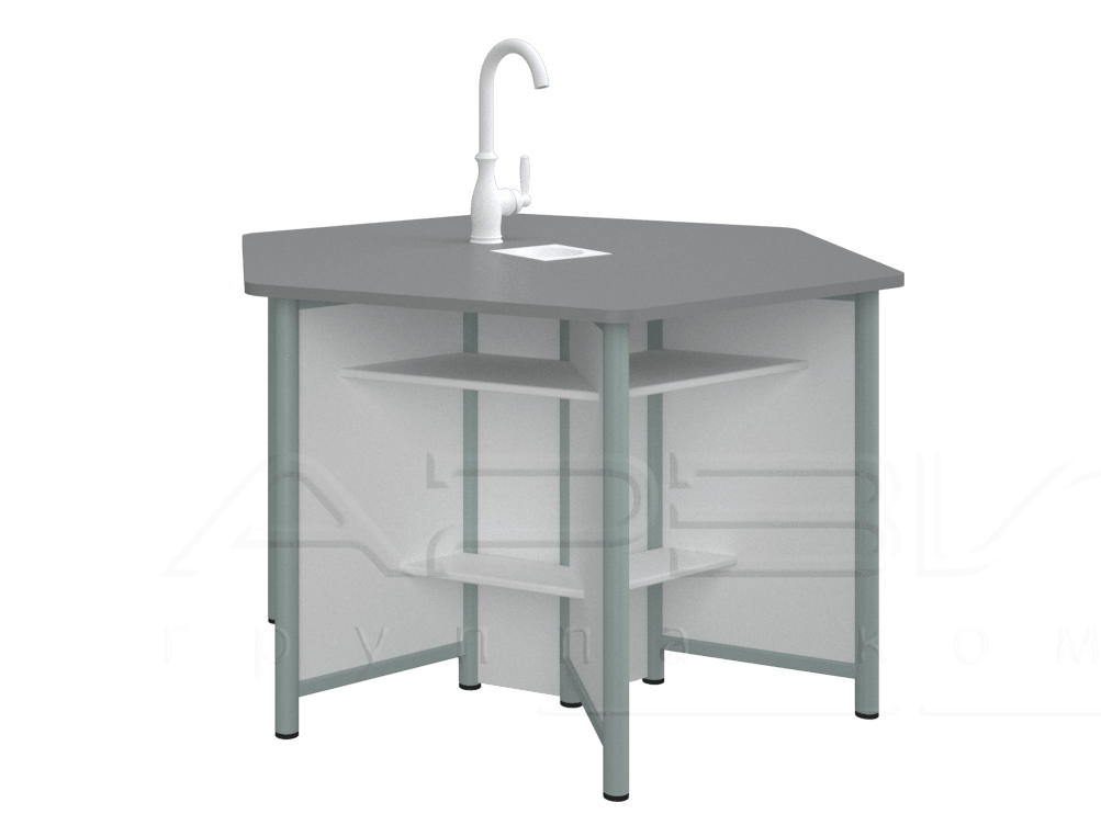СТОЛ ХИМИЧЕСКИЙ ЛАБ 4 НА 6 ЧЕЛОВЕК 1360х1200х750_1080