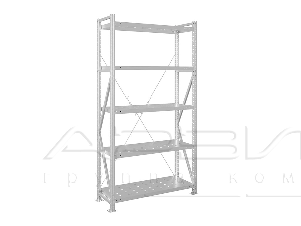 Стеллаж MS U 2000x1000x400/5 перфорированные полки