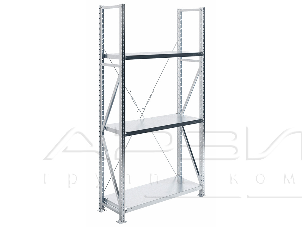Стеллаж MS U 200/100x40/3 (Нагрузка на полку 300)