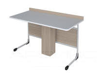 Стол физический   с тумбой под коммуникации   /покрытие пластик /, 7 гр.роста