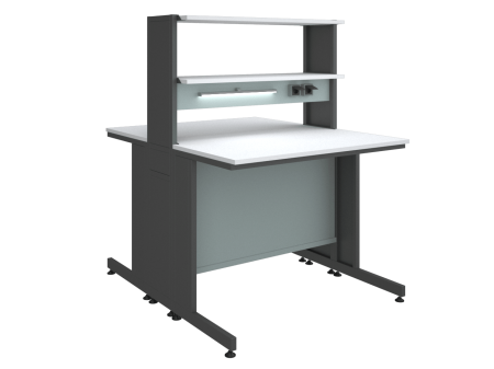 стол островной лабораторный с надстройкой 1200х1500х900_1080