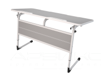 Стол ученический двухместный регулируемый с литой кромкой, регулируемый угол наклона, царга, 5-7 гр.