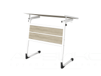 Стол ученический одноместный разборный регулируемый /с регулируемым углом наклона столешницы/,5-7гр