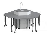 СТОЛ МОЛЕКУЛА 1 ХИМИЧЕСКИЙ НА 6 ЧЕЛОВЕК 1870х1870х922_1080