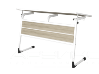 Стол ученический двухместный разборный регулируемый /с регулируемым углом наклона столешницы/, 5-7гр