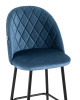Стул барный Марсель велюр пыльно-синий