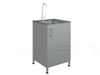 Тумба с мойкой металлическая 600мм_1080