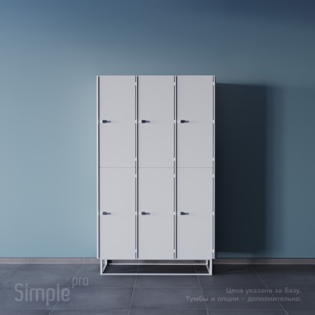 Шкаф для раздевалок двухсекционный ШГС_2_400_Октр_Отд_ШПЛ